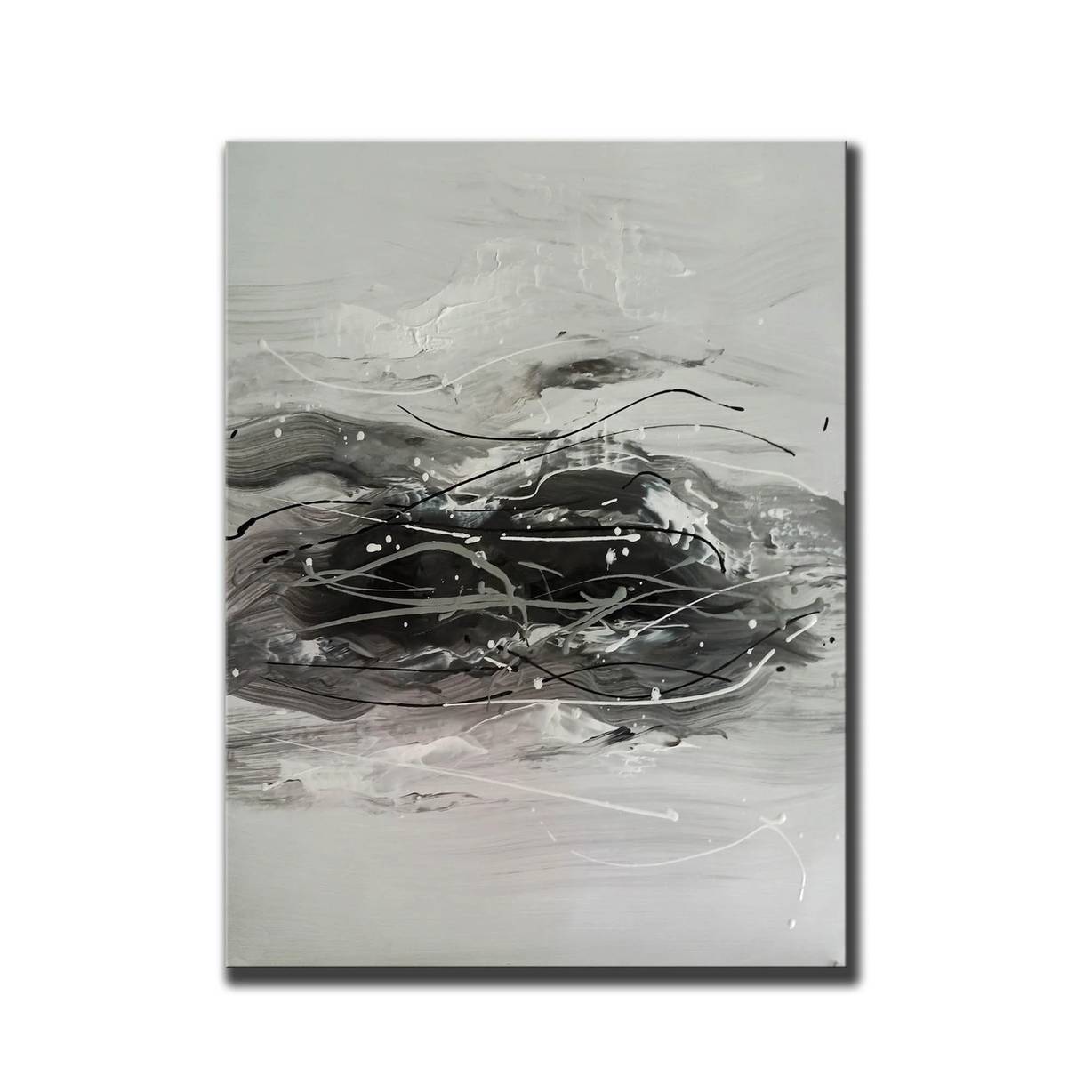 Black Landscape Minimalist Abstract Canvas Wall Art 6G7GD wall art